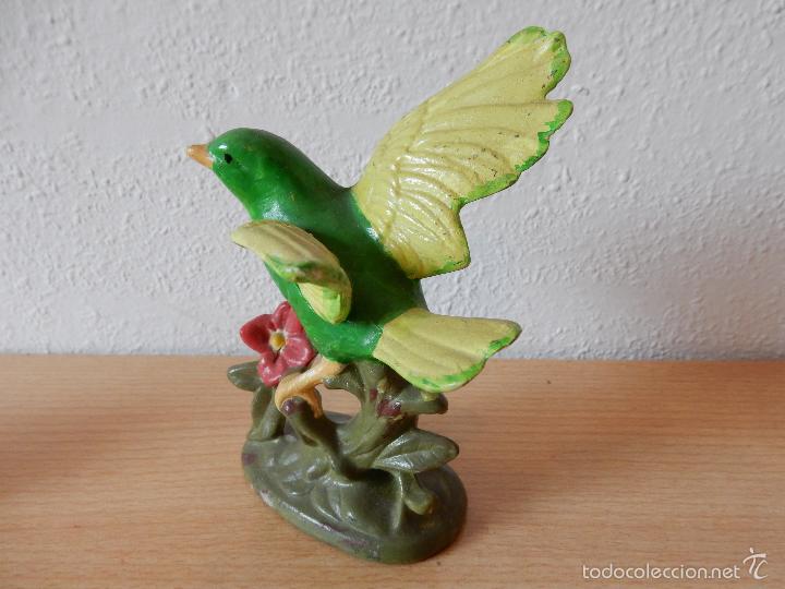 Vintage: FIRA DE PAJARO EN BISCUIT PINTADO - Foto 2