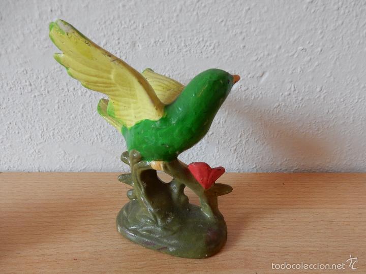 Vintage: FIRA DE PAJARO EN BISCUIT PINTADO - Foto 3