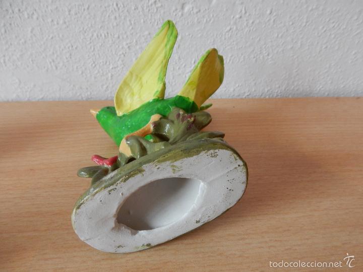 Vintage: FIRA DE PAJARO EN BISCUIT PINTADO - Foto 4