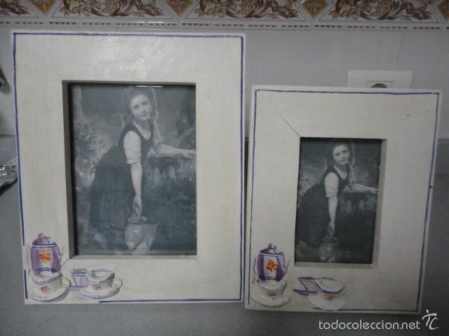 Vintage: 2 MARCOS - MARCO PORTAFOTO MADERA FOTO 10 X 15 Y 15 X 20