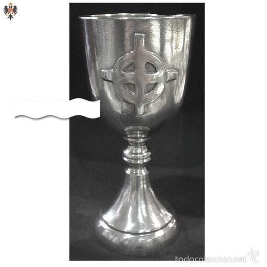 Vintage: COPA CELTA MEDIEVAL GRIAL CALIZ REPLICA. 20 CMS - Foto 1