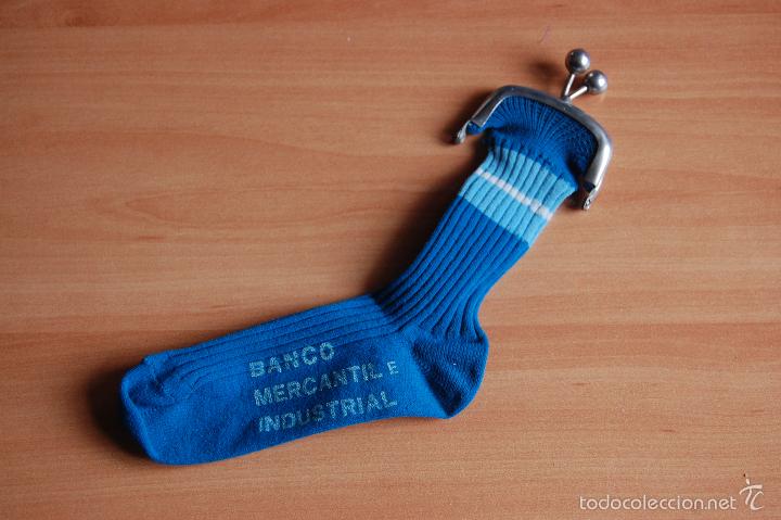 Vintage: ANTIGUO Y RARO MONEDERO CALCETIN BANCO MERCANTIL E INDUSTRIAL