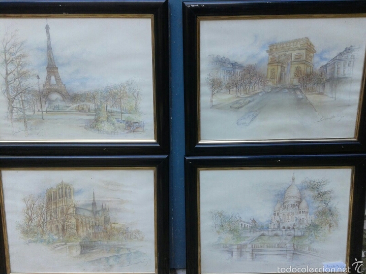 Vintage: Pintura. Monumentos parisinos - Foto 2