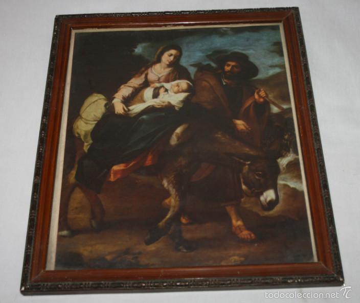 Vintage: ANTIGUO CUADRO CON LAMINA O CARTEL GALAS DE ESPA&Ntilde;A EN BONITO MARCO DE MADERA Y CRISTAL