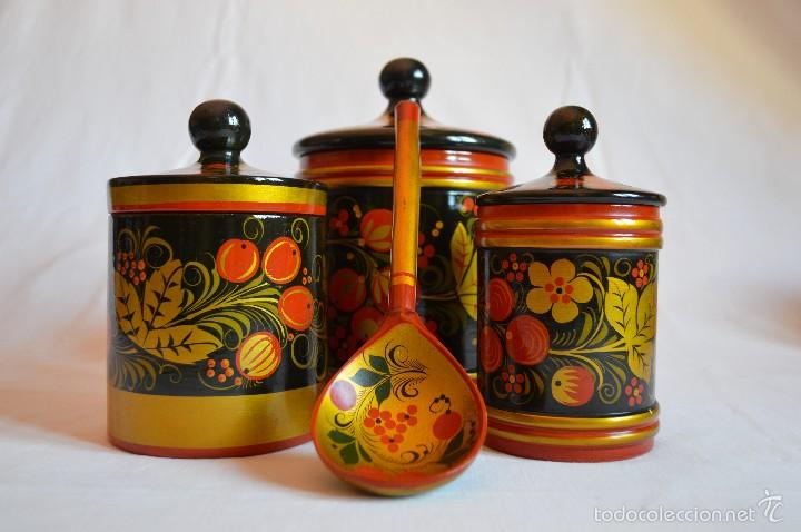Vintage: Conjunto decorativo pintado a mano. URSS. romanjuguetesymas.