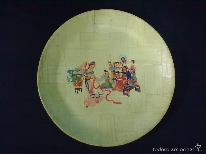 Vintage: BANDEJA PLATO BAMBU - Foto 1