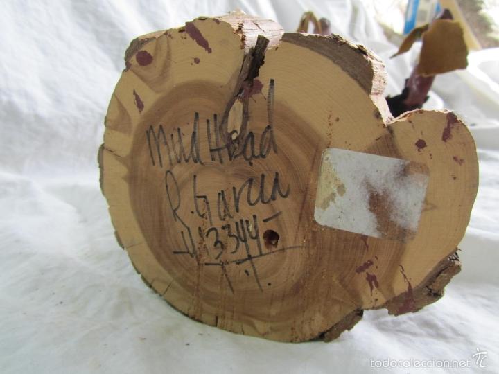 Vintage: Figura de cham&aacute;n base de madera firmada - Foto 11