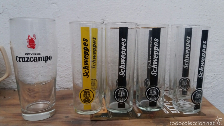 Vintage: Vasos schweppes a&ntilde;os 60 - Foto 1