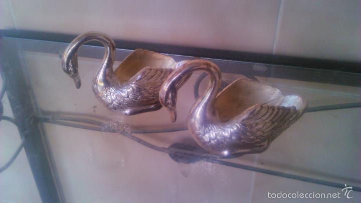 Vintage: Lote de 2 cisnes de silver plated.italy - Foto 2