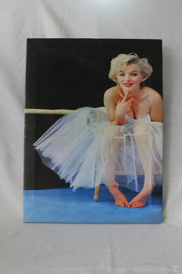 Vintage: cuadro vintage marilyn monroe  dean 34 x 46cm.