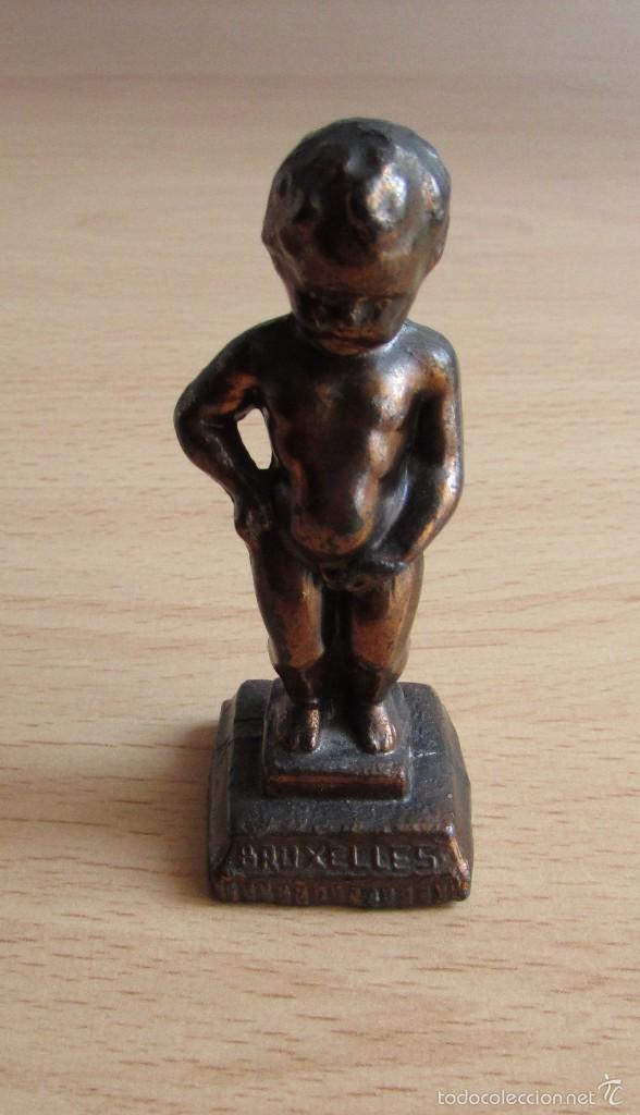 Vintage: NI&Ntilde;O MEANDO - FIGURA DE BRONCE - Foto 1