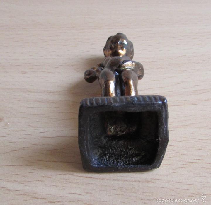 Vintage: NI&Ntilde;O MEANDO - FIGURA DE BRONCE - Foto 5