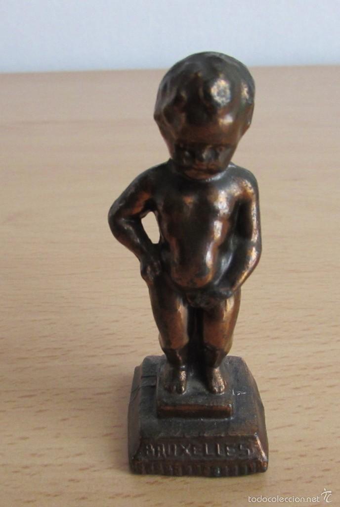 Vintage: NI&Ntilde;O MEANDO - FIGURA DE BRONCE - Foto 6