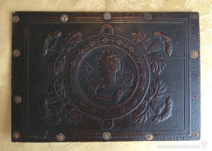 Vintage: ANTIGUA PLACA DE CUERO LABRADO PARA DECORACION