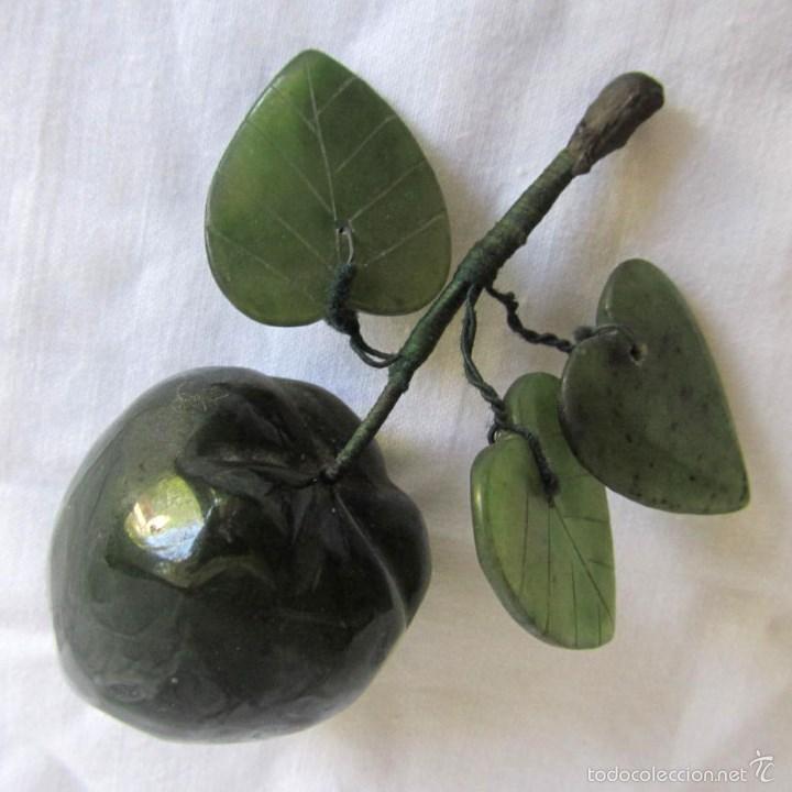 Vintage: Manzana tallada en jade - Foto 1