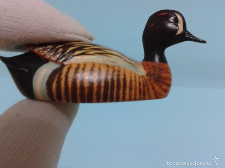 Vintage: Peque&ntilde;a figura de pato en madera. A&ntilde;os 70. BLUE WINGED TEAL. ANRI, ITALY