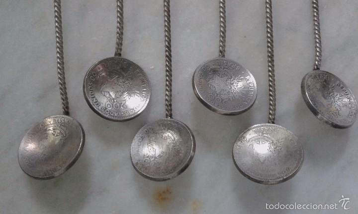 Vintage: 6 CUCHARILLAS HECHAS CON MONEDAS DE BRASIL - Foto 3
