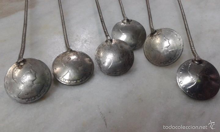 Vintage: 6 CUCHARILLAS HECHAS CON MONEDAS DE BRASIL - Foto 4