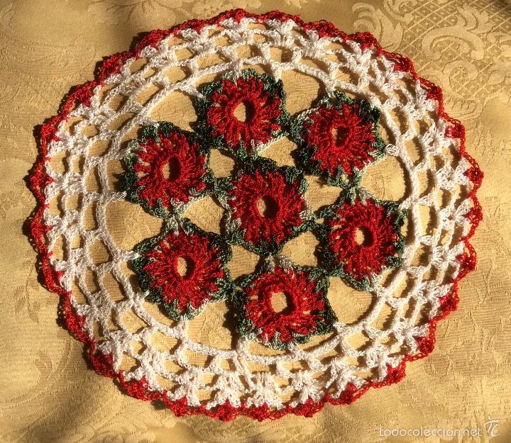 Vintage: TAPETE DE GANCHILLO VINTAGE CON AMAPOLAS - Foto 5