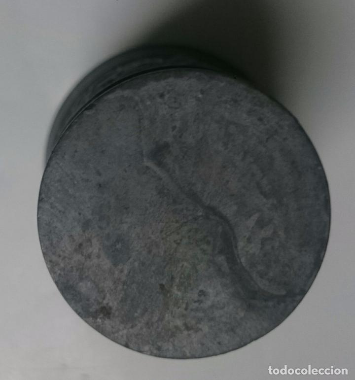 Vintage: VASO ESTA&Ntilde;O O ZINC ALEMAN - Foto 3