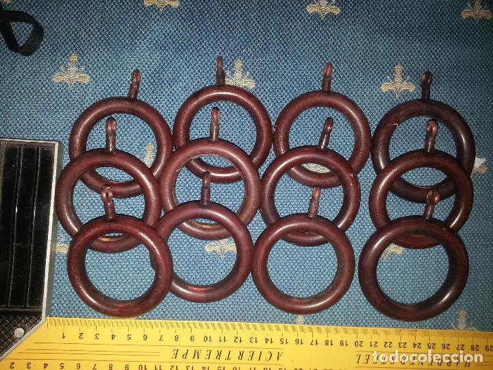 Vintage: 12 anillas para cortinas - Foto 1