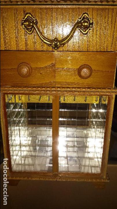 Vintage: ANTIGUO JOYERO REALIZADO A MANO EN MADERA Y CRISTALES