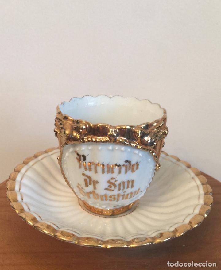Vintage: TAZA DE CAF&Eacute; DE COLECCION VINTAGE RECUERDO DE SAN SEBASTIAN