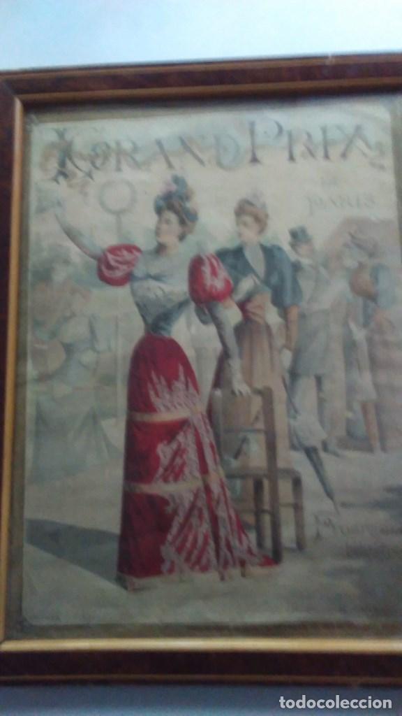 Vintage: Cartel de anuncio del gran prix de Paris. Programa ilustardo - Foto 2