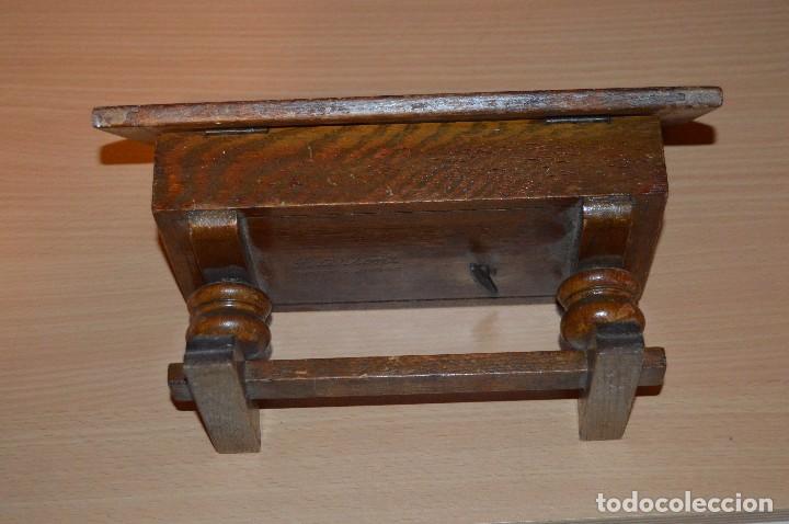 Vintage: Caja de madera en forma de mesa Peterson Dublin London - caja de musica Thorens - Vintage 1930 - Foto 4 - 65799594