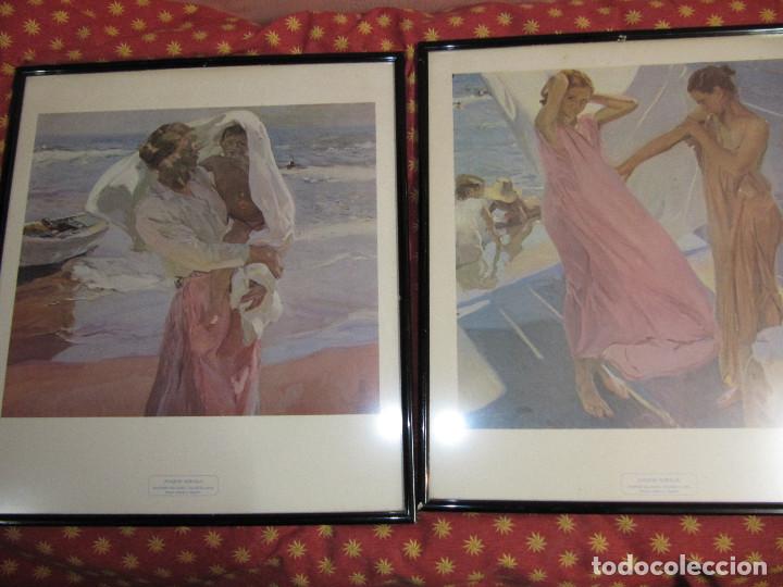 Vintage: LOTE 2 CUADROS REPLICA SOROLLA A&Ntilde;OS 70