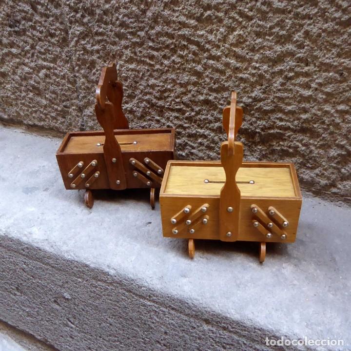 Vintage: Miniatura de hucha en forma de costurero - Foto 3