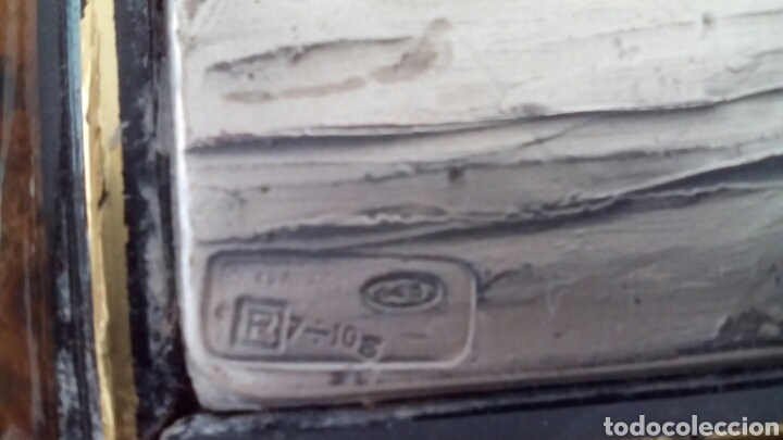 Vintage: Caja joyero en plata de ley y madera lacada - Foto 2