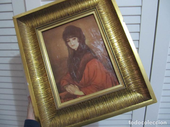 Vintage: CUADRO MARCO DORADO A&Ntilde;OS 60 ZULOAGA