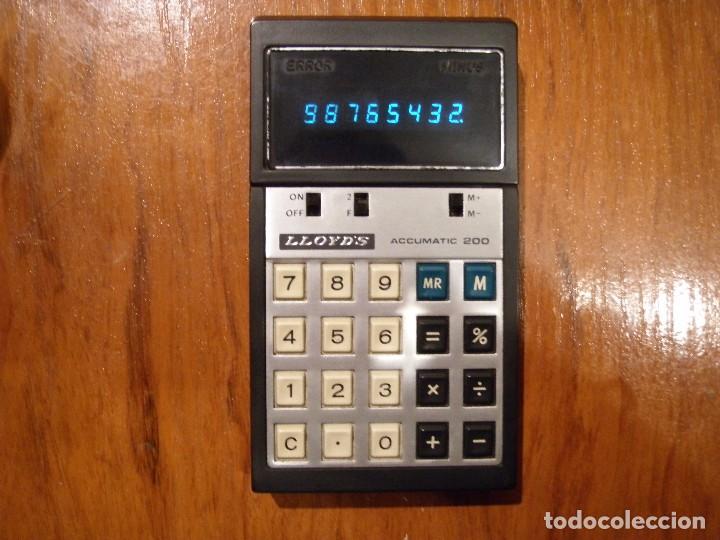 Vintage: CALCULADORA LLOYD&acute;S ACCUMATIC 200 FUNCIONANDO BIEN - Foto 1