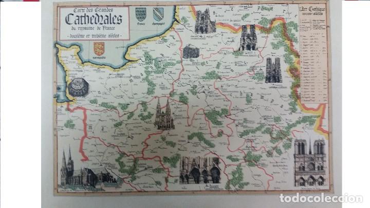 Vintage: CUADRO SIMIL ANTIGUO CATEDRALES DE FRANCIA. - Foto 1
