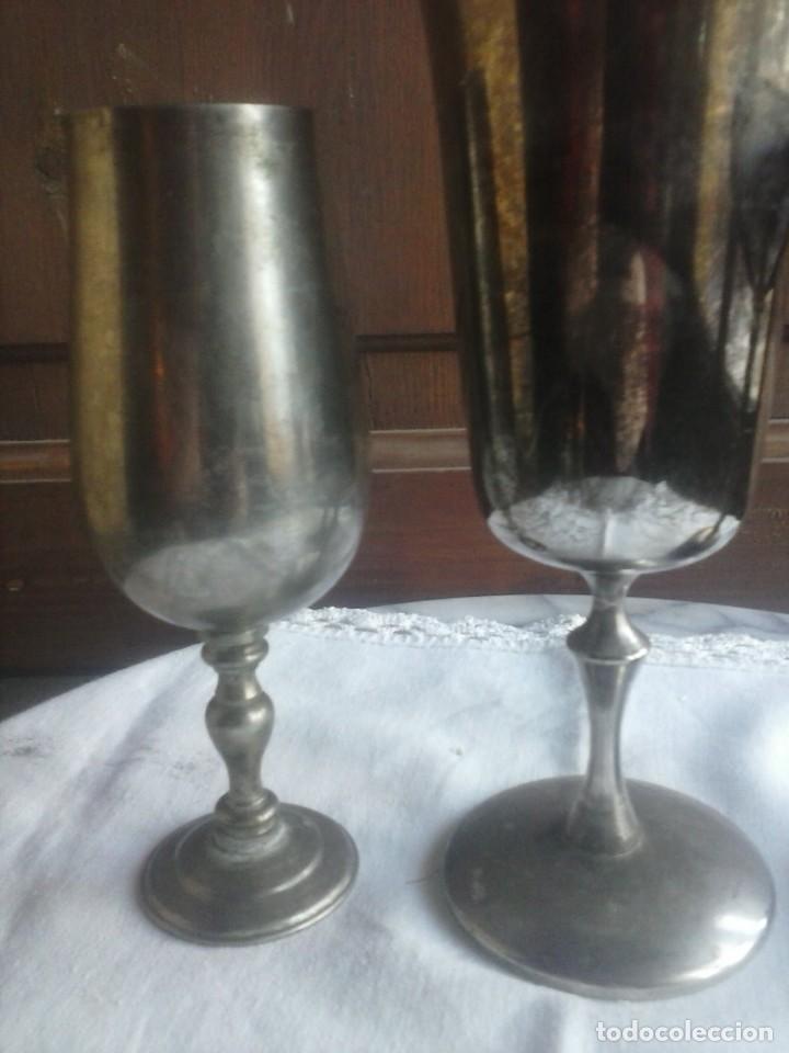 Vintage: LOTE 4 COPAS DE METAL . - Foto 3