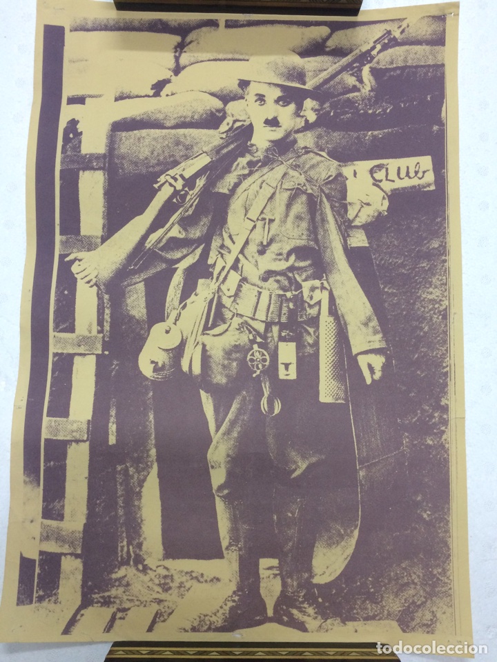 Vintage: Poster charlie chaplin combatiente - Foto 1