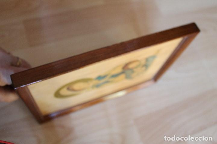 Vintage: CUADRO ROSER PUIG LAMINA SOBRE MADERA - Foto 7