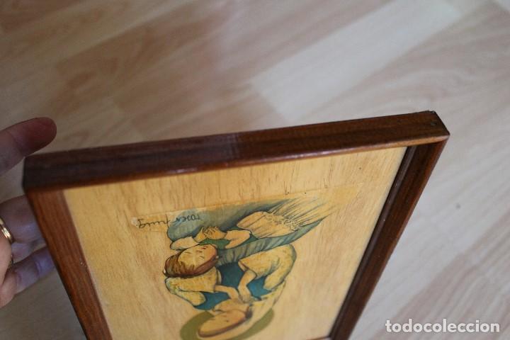 Vintage: CUADRO ROSER PUIG LAMINA SOBRE MADERA - Foto 9