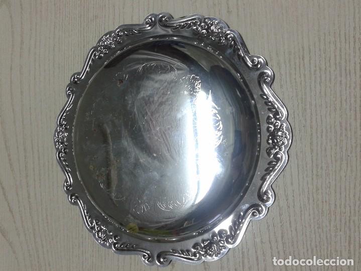 Vintage: Bandeja Plateada Grabada. - Foto 2