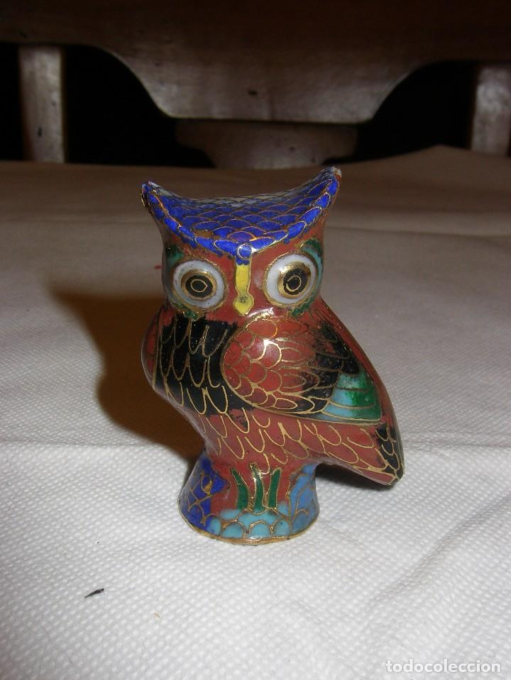 Vintage: B&uacute;ho chino esmaltado cloisonne. - Foto 1