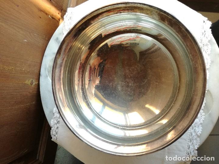 Vintage: CENTRO DE MESA METAL / LATON - CROMADO. - Foto 2