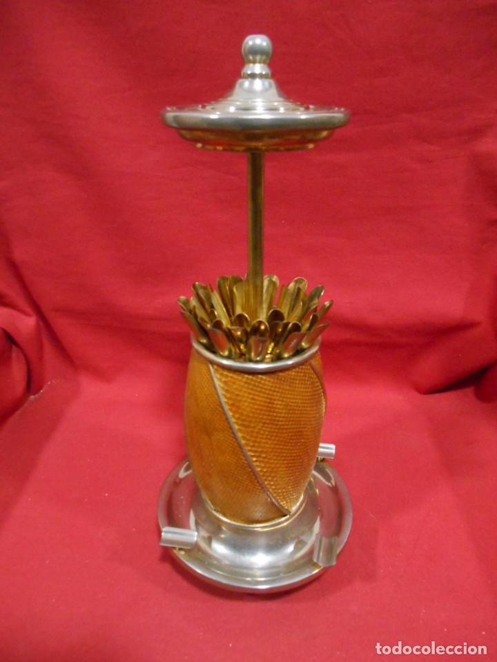 Vintage: PRECIOSA CIGARRERA MUSICAL DE PIEL DE SERPIENTE Y CROMO VINTAGE A&Ntilde;OS 60 - FUNCIONANDO -