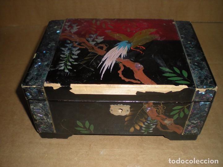 Vintage: joyero con m&uacute;sica, funciona, 22x15x10cm