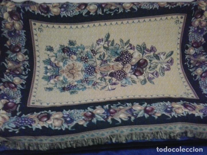 Vintage: Manta sofa ,chenilla, con fleco 1980 - Foto 1