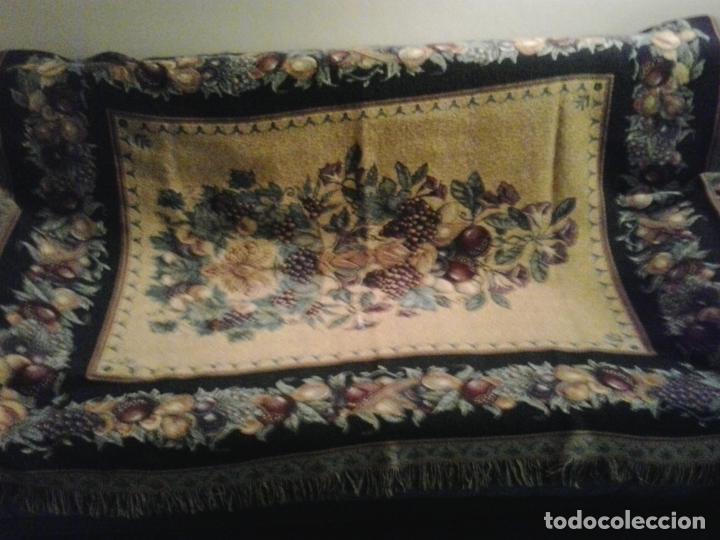 Vintage: Manta sofa ,chenilla, con fleco 1980 - Foto 2