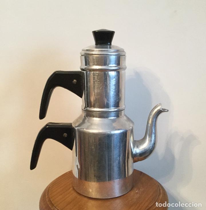 Vintage: CURIOSA CAFETERA DE ALUMINIO A&Ntilde;OS 60 - Foto 1