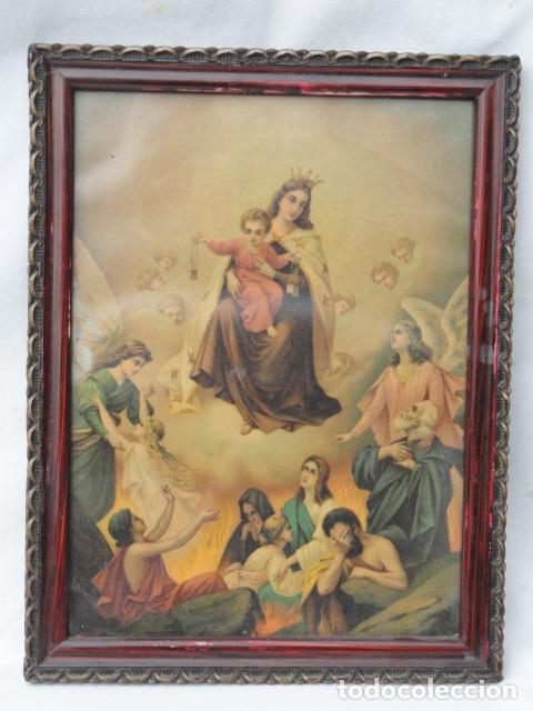 Vintage: BONITO MARCO CON L&Aacute;MINA RELIGIOSA. - Foto 1