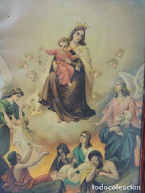 Vintage: BONITO MARCO CON L&Aacute;MINA RELIGIOSA. - Foto 5