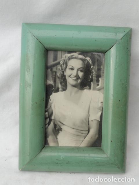 Vintage: PEQUE&Ntilde;O MARCO CON FOTOGRAFIA DE UNA MUJER.